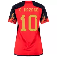 Women's E. HAZARD #10 Belgium Home Soccer Jersey 2022 - soccerdealshop