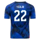 YEDLIN #22 USA Away Soccer Jersey 2022 - soccerdeal