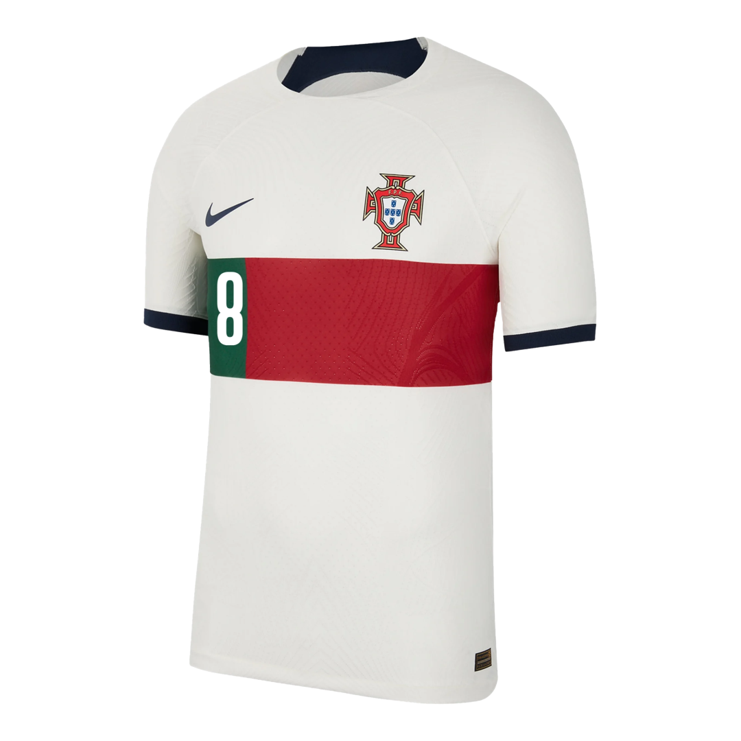 Authentic B.FERNANDES #8 Portugal Away Soccer Jersey 2022 - soccerdeal