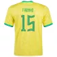 FABINHO #15 Brazil Home Soccer Jersey 2022 - soccerdealshop