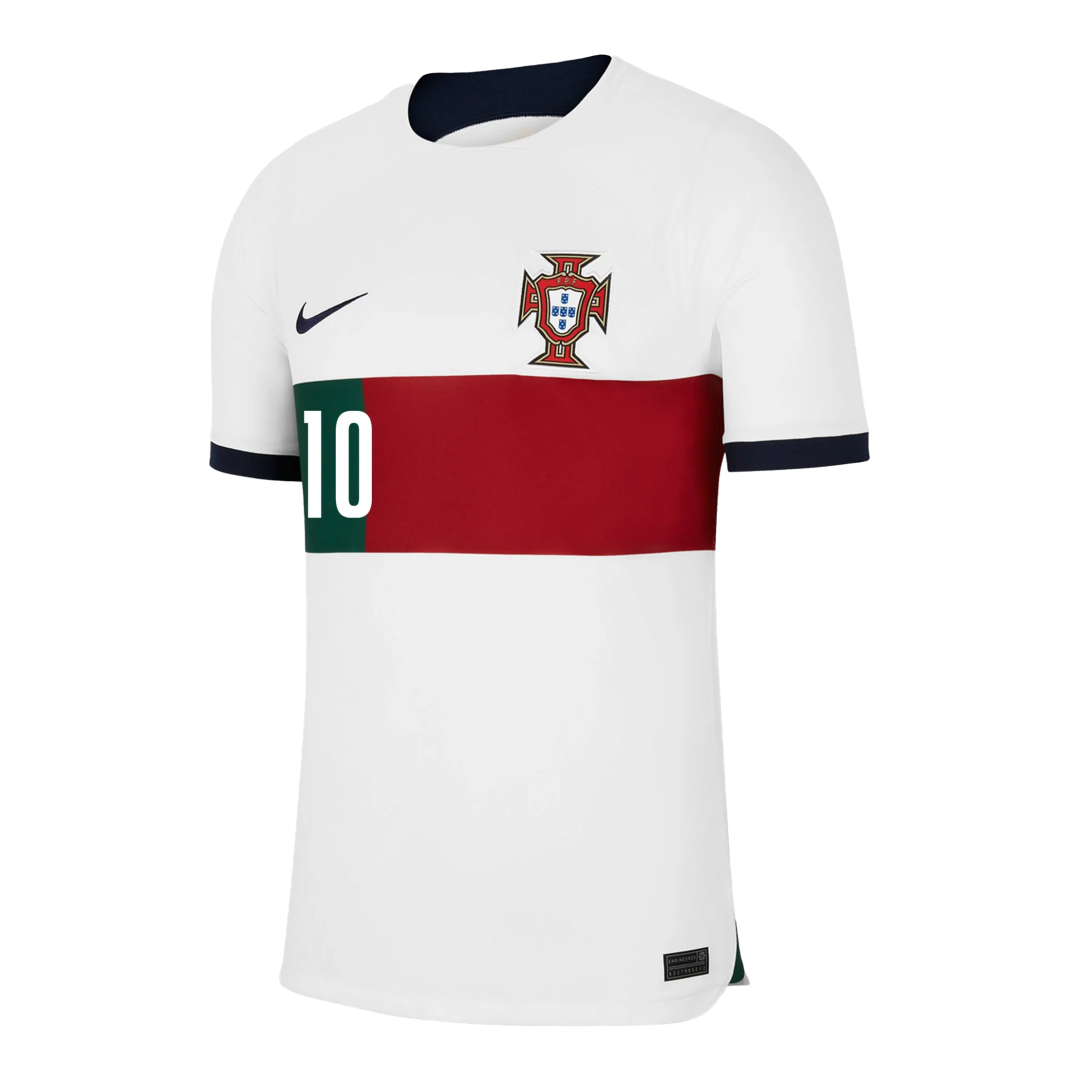 BERNARDO #10 Portugal Away Soccer Jersey 2022 - soccerdeal