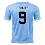 L. SUAREZ #9 Uruguay Home Soccer Jersey 2022 - soccerdealshop