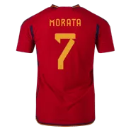 Authentic MORATA #7 Spain Home Soccer Jersey 2022 - soccerdealshop