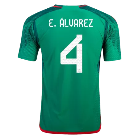 Authentic E.ÁLVAREZ #4 Mexico Home Soccer Jersey 2022 - soccerdeal