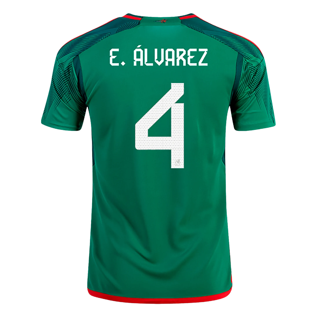 E.ÁLVAREZ #4 Mexico Home Soccer Jersey 2022 - soccerdeal