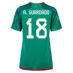 Women's Adidas Hirving Lozano Green Mexico National Team 2022/23 Home Replica Jersey Size: Medium