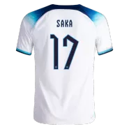 Authentic SAKA #17 England Home Soccer Jersey 2022 - soccerdeal