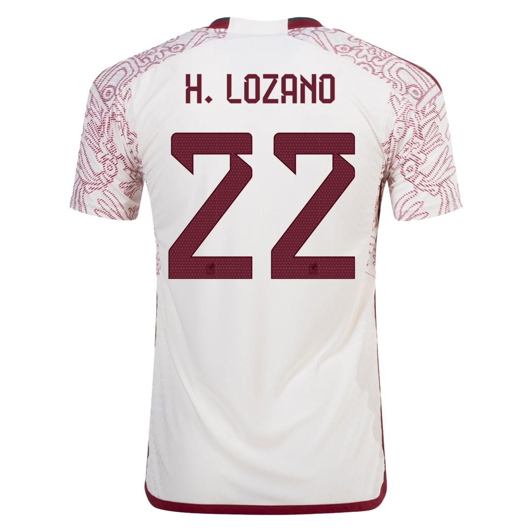 Authentic H.LOZANO #22 Mexico Away Soccer Jersey 2022 - soccerdeal