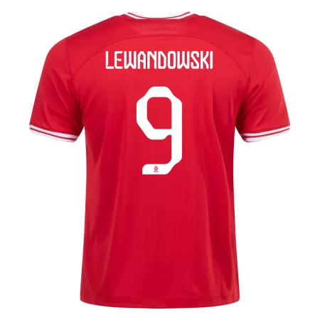 LEWANDOWSKI #9 Poland Away Soccer Jersey 2022 - Soccerdeal