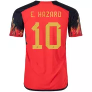 Authentic E. HAZARD #10 Belgium Home Soccer Jersey 2022 - soccerdeal