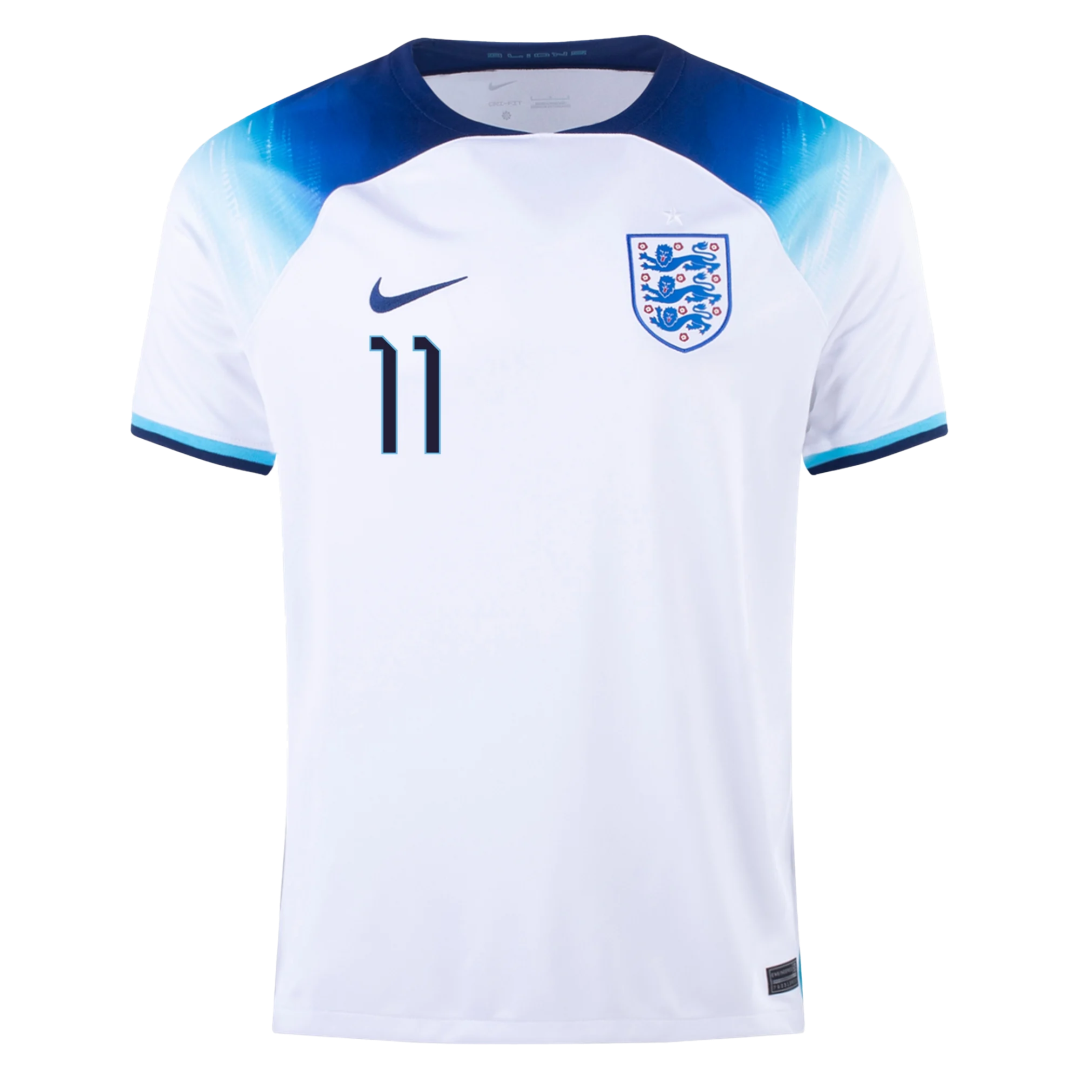 RASHFORD #11 England Home Soccer Jersey 2022 - soccerdeal