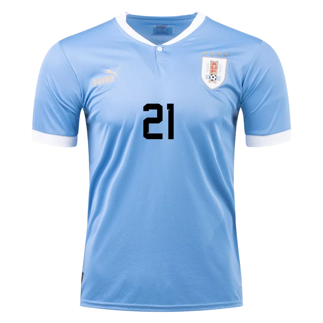 : Soccer Kingdom Unlimited Edinson Cavani #21 Uruguay Home World  Cup 2022 Jersey (as1, Alpha, s, Regular, Regular, Small) Light Blue :  Clothing, Shoes & Jewelry