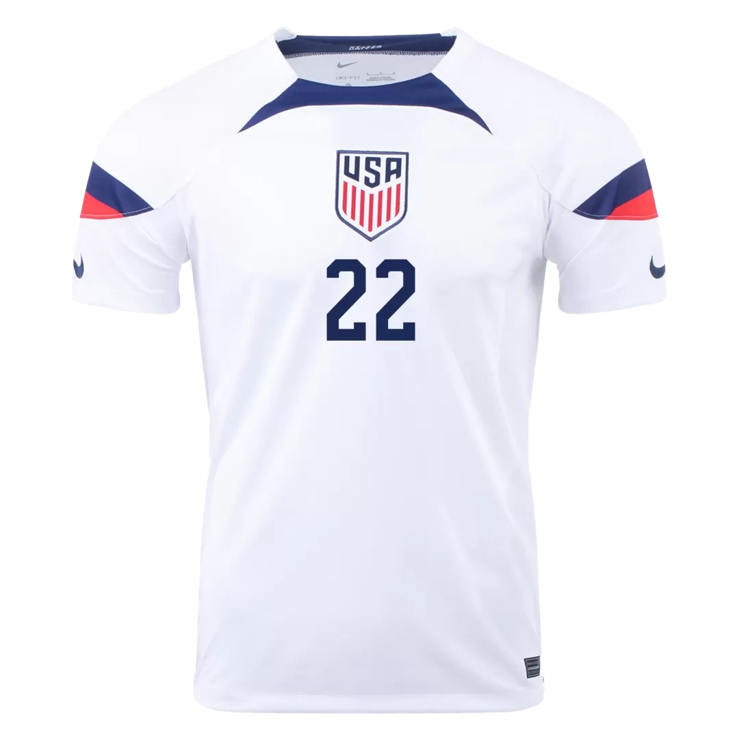 USA Men's National Team Home Football Shirt Soccer Jersey 2022