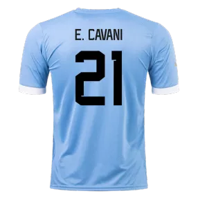 E.CAVANI #21 Uruguay Home Soccer Jersey 2022 - soccerdeal