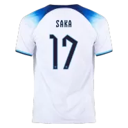SAKA #17 England Home Soccer Jersey 2022 - soccerdeal