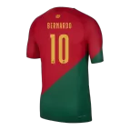 Authentic BERNARDO #10 Portugal Home Soccer Jersey 2022 - soccerdealshop