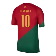 Authentic BERNARDO #10 Portugal Home Soccer Jersey 2022 - soccerdealshop