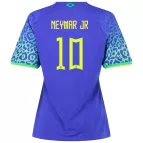 Women's NEYMAR JR #10 Brazil Away Soccer Jersey 2022 - soccerdealshop