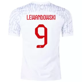 Mens Polska RED Robert Lewandowski #9 Replica World Cup 2022 Jersey Ma