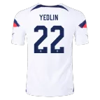 Authentic YEDLIN #22 USA Home Soccer Jersey 2022 - soccerdealshop