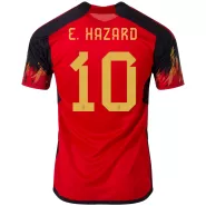 E. HAZARD #10 Belgium Home Soccer Jersey 2022 - soccerdeal