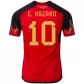 E. HAZARD #10 Belgium Home Soccer Jersey 2022 - soccerdealshop