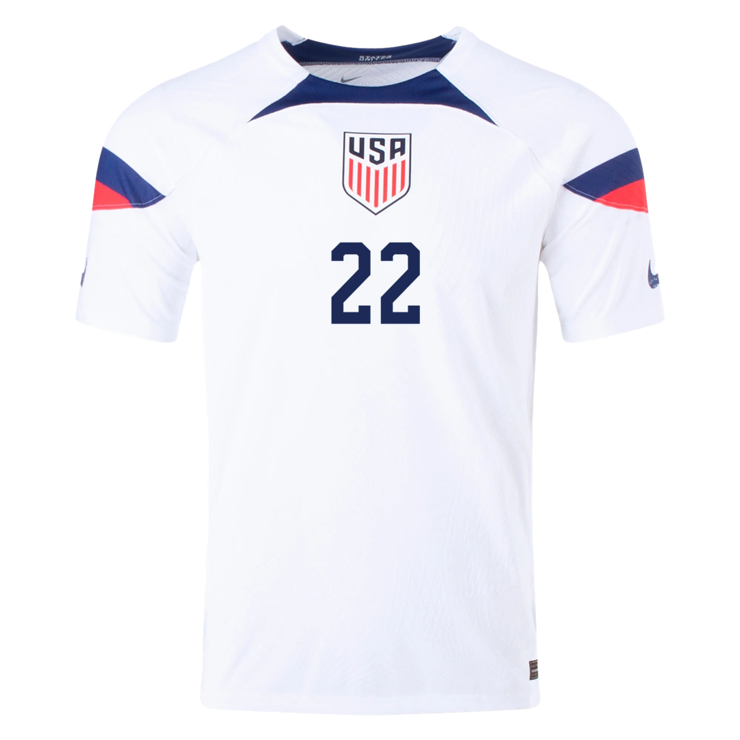 Authentic YEDLIN #22 USA Home Soccer Jersey 2022 - soccerdeal