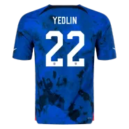 Authentic YEDLIN #22 USA Away Soccer Jersey 2022 - soccerdealshop