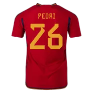 Authentic PEDRI #26 Spain Home Soccer Jersey 2022 - soccerdealshop