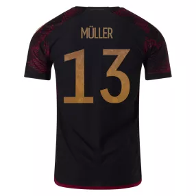 Authentic MÜLLER #13 Germany Away Soccer Jersey 2022 - soccerdeal