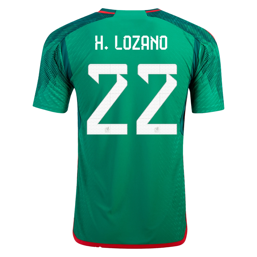 Authentic H.LOZANO #22 Mexico Home Soccer Jersey 2022 - soccerdeal