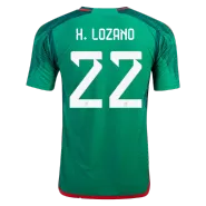 Authentic H.LOZANO #22 Mexico Home Soccer Jersey 2022 - soccerdealshop