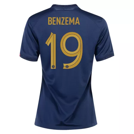 Women's BENZEMA #19 France Home Soccer Jersey 2022 - soccerdeal