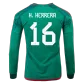 H.HERRERA #16 Mexico Home Long Sleeve Soccer Jersey 2022 - soccerdealshop
