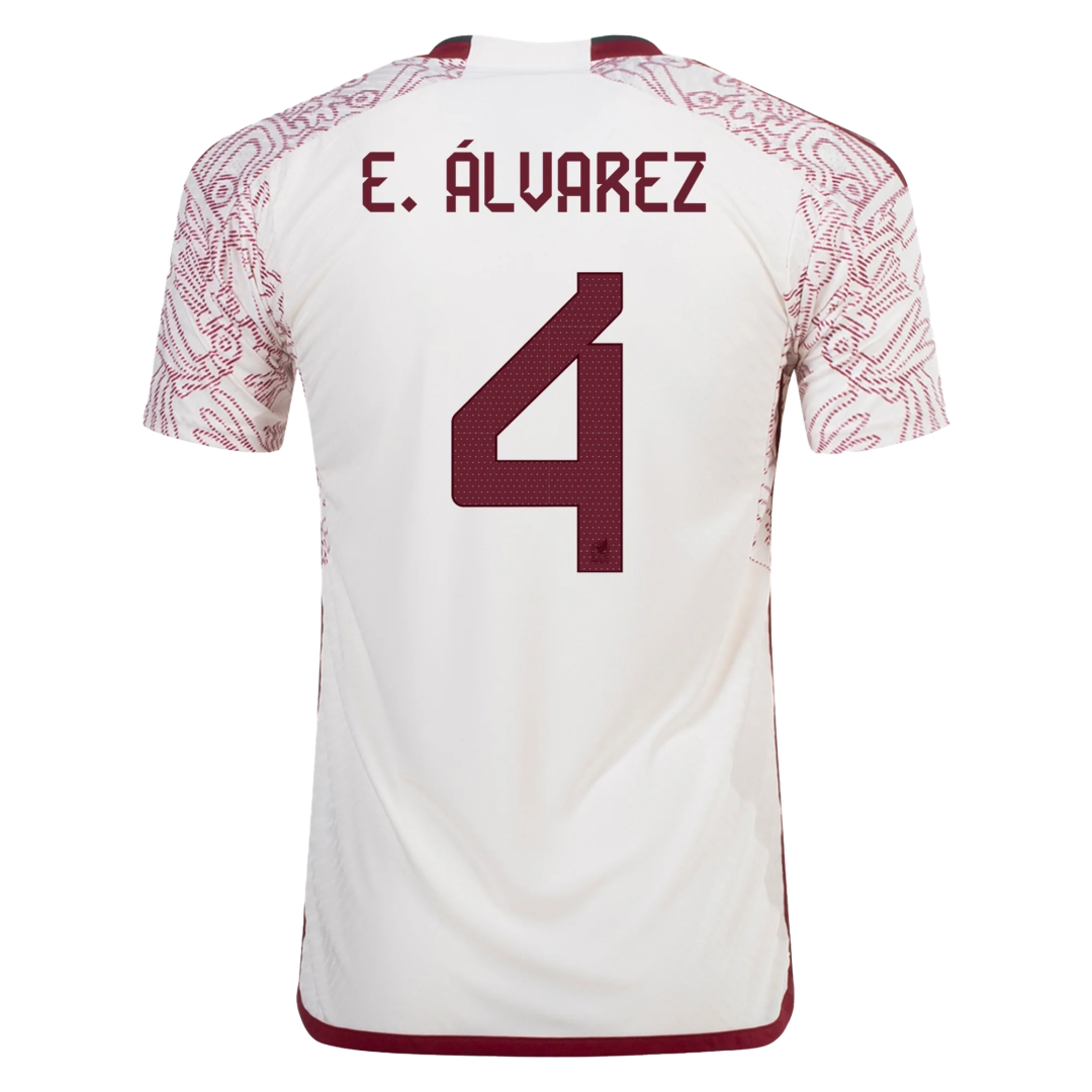 Authentic E.ÁLVAREZ #4 Mexico Away Soccer Jersey 2022 - soccerdeal