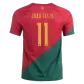JOÃO FÉLIX #11 Portugal Home Soccer Jersey 2022 - soccerdealshop