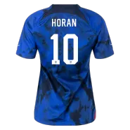 Women's HORAN #10 USA Away Soccer Jersey 2022 - soccerdealshop