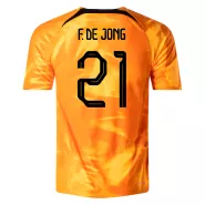 F.DE JONG #21 Netherlands Home Soccer Jersey 2022 - soccerdealshop