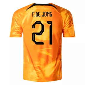 F.DE JONG #21 Netherlands Home Soccer Jersey 2022 - soccerdeal