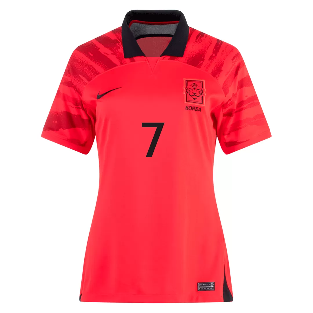 Women's H M SON #7 South Korea Home Soccer Jersey 2022