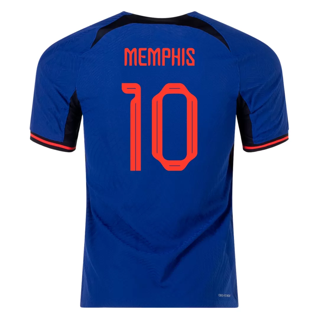 Authentic MEMPHIS #10 Netherlands Away Soccer Jersey 2022