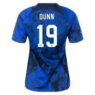 Women's DUNN #19 USA Away Soccer Jersey 2022 - soccerdealshop