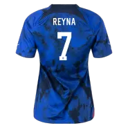 Women's REYNA #7 USA Away Soccer Jersey 2022 - soccerdealshop
