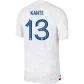 Authentic KANTE #13 France Away Soccer Jersey 2022 - soccerdeal