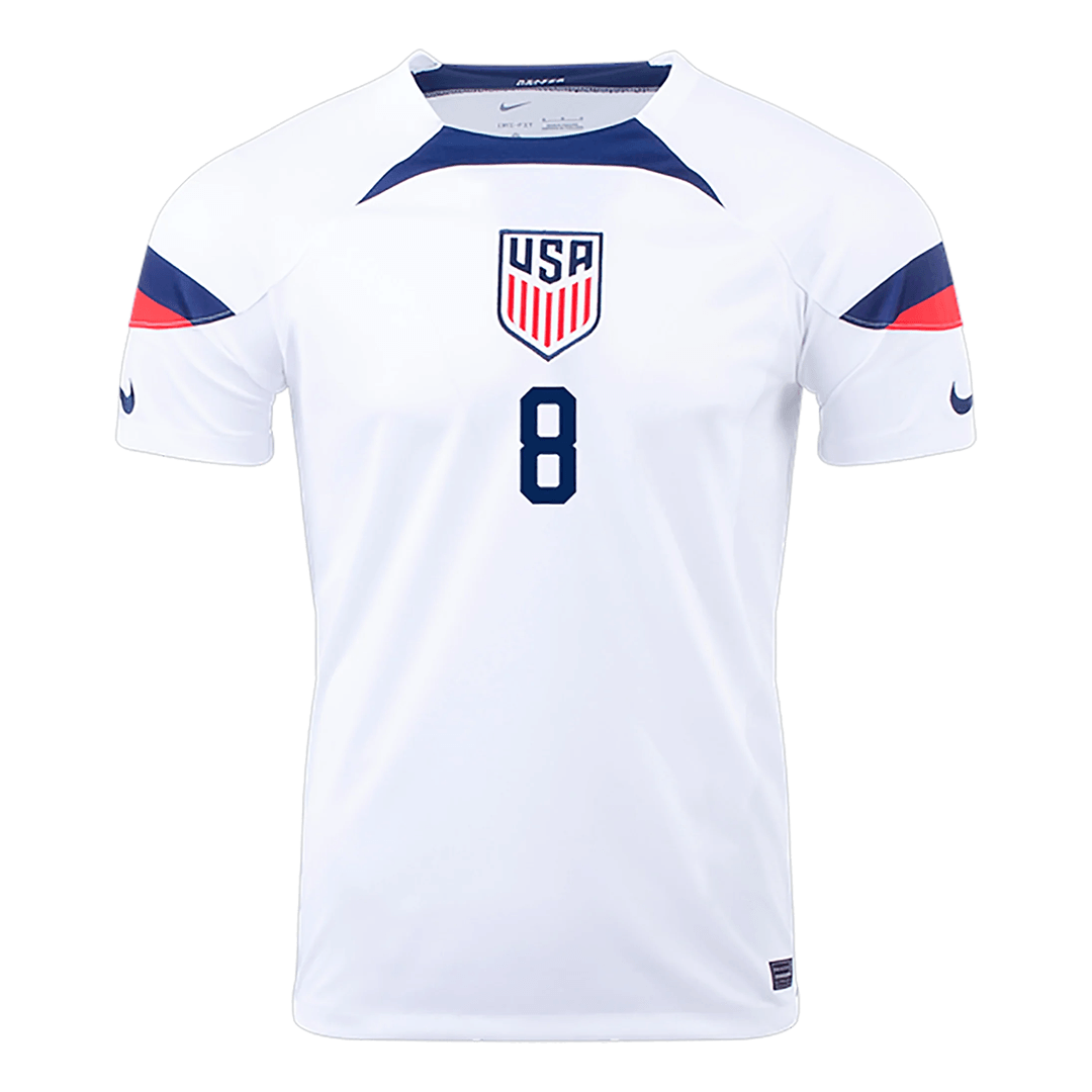McKENNIE #8 USA Home Soccer Jersey 2022 - soccerdeal