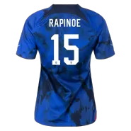 Women's RAPINOE #15 USA Away Soccer Jersey 2022 - soccerdealshop