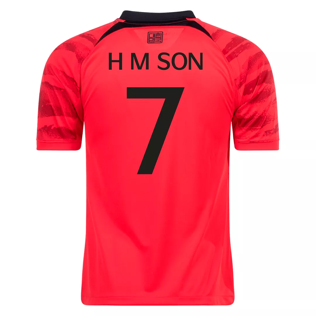 H M SON #7 South Korea Home Soccer Jersey 2022