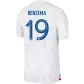 Authentic BENZEMA #19 France Away Soccer Jersey 2022 - soccerdeal