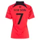 Women's H M SON #7 South Korea Home Soccer Jersey 2022 - soccerdeal