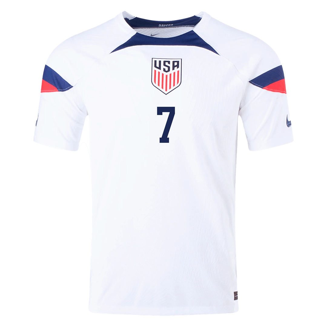 Authentic REYNA #7 USA Home Soccer Jersey 2022 - soccerdeal